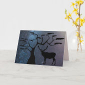 Carte de voeux en silhouette de Black Elk (Fleur jaune)