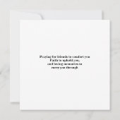 Carte de voeux en Sympathy Flat (Dos)