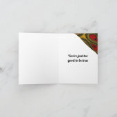 Carte de voeux en tissu africain Lauren Hill (Intérieur)