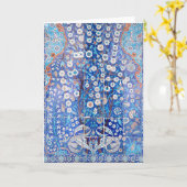 Carte de voeux en tuiles turques (Fleur jaune)