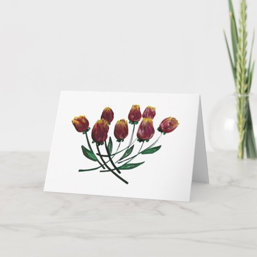 Carte de voeux en tuyau de tulipes - horizontale (Devant)