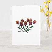 Carte de voeux en tuyau de tulipes - verticale (Fleur jaune)