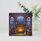 Carte de voeux en verre de Noël (Debout devant)