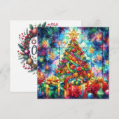 Carte de voeux en verre verni de Noël (Devant / Derrière)