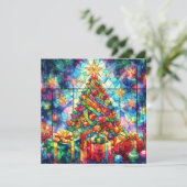 Carte de voeux en verre verni de Noël (Debout devant)