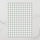 Carte de vœux encadrée en papier métallisé à motif (Verso)