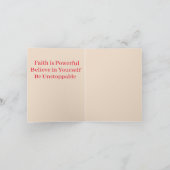 Carte de voeux : Encouragement (Intérieur)