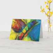 Carte de voeux énergique Chakra Flutterbys (Fleur jaune)