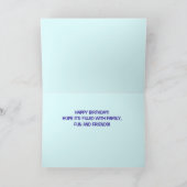 Carte de voeux enfant d'anniversaire personnalisée (Intérieur)