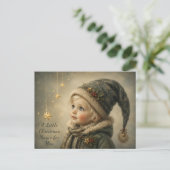 Carte de vœux enfant de Noël magique (Debout devant)