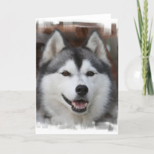 Carte de voeux enrouée de chien