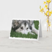 Carte de voeux enrouée de sommeil (Fleur jaune)