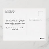 Carte de vœux entreprise Confetti Or Bleu Joyeuses (Verso)