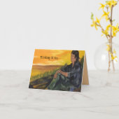 Carte de vœux : Envoi de pensées chaleureuses  (Fleur jaune)