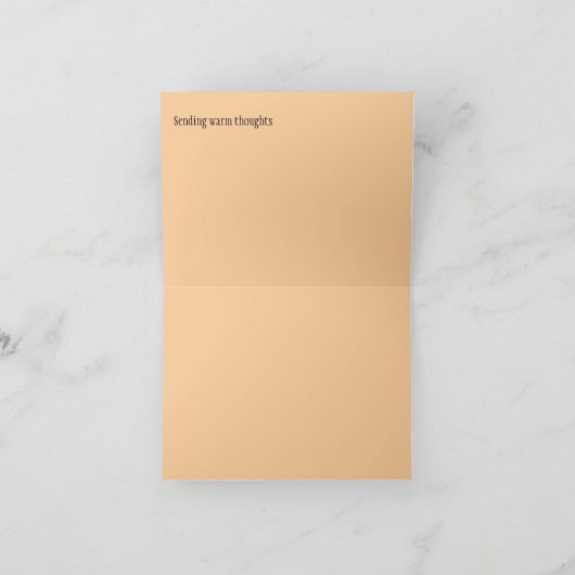 Carte de voeux : Envoi de pensées chaudes (Intérieur)