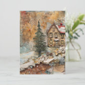 Carte de voeux Ephemera de Noël (Debout devant)