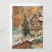 Carte de voeux Ephemera de Noël (Devant / Derrière)