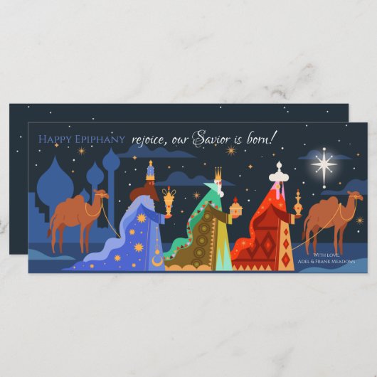 Carte de voeux Epiphany Slim (Devant / Derrière)