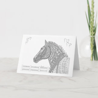 Carte de voeux Equine