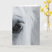Carte de vœux équine Platine (Fleur jaune)