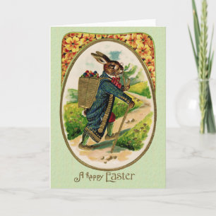 Carte de voeux Erudite Easter Rabbit