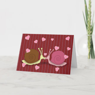Carte de vœux Escargots amoureux