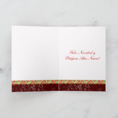 Carte de voeux espagnole de Noël de poinsettia de (Intérieur)