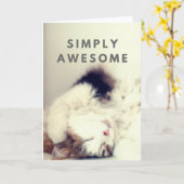 Carte de voeux espiègle "simplement (Fleur jaune)