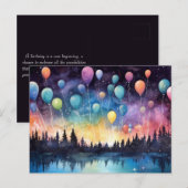 Carte de voeux esthétique Birthday Lake Landscape (Devant / Derrière)