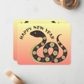 Carte de vœux et calendrier 2025 de l'année du ser (Devant/Arrière en situation)