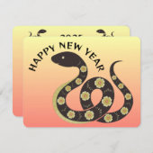 Carte de vœux et calendrier 2025 de l'année du ser (Devant / Derrière)