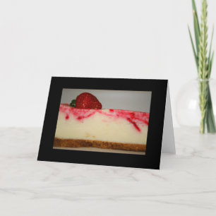 Carte de voeux et carte de note au gâteau fraise