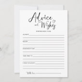 Carte de Vœux et Conseils pour la Future Mariée (Devant)