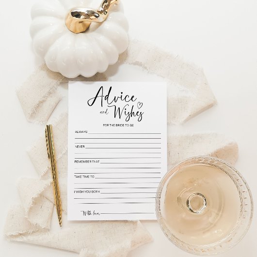 Carte de Vœux et Conseils pour la Future Mariée