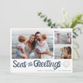 Carte de voeux et de mer pour la famille côtière (Debout devant)