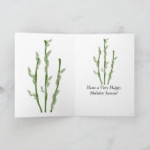 Carte de vœux et note d'hiver en bambou (Intérieur)