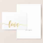 Carte de voeux Etched Gold Foil LOVE (Affichage)