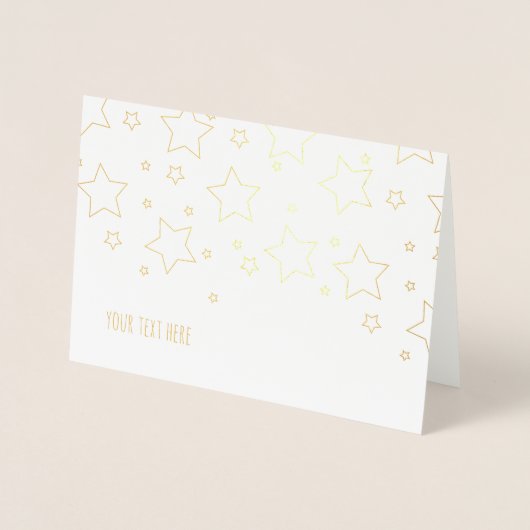 Carte de voeux Etched Gold Foil STARS (Devant)