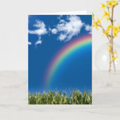 Carte de voeux été arc-en-ciel (Fleur jaune)