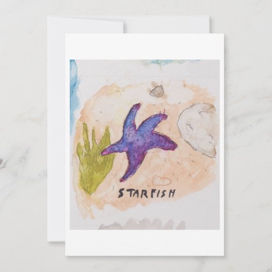 Carte de vœux étoile de mer (Devant)