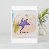 Carte de vœux étoile de mer (Debout devant)