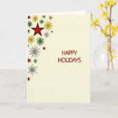 Carte de vœux étoile de Noël (Fleur jaune)