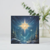 Carte de vœux étoile du nord magique (Debout devant)