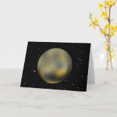 Carte de voeux étoilée de ciel de Pluton de (Fleur jaune)
