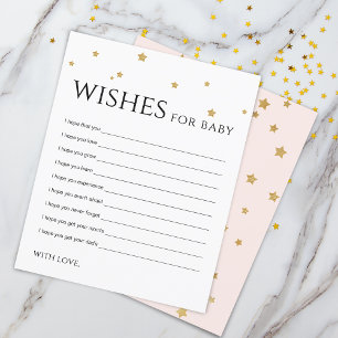 Carte de Vœux Étoiles Dorées pour Conseils de Bébé