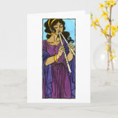 Carte de voeux Euterpe (Fleur jaune)