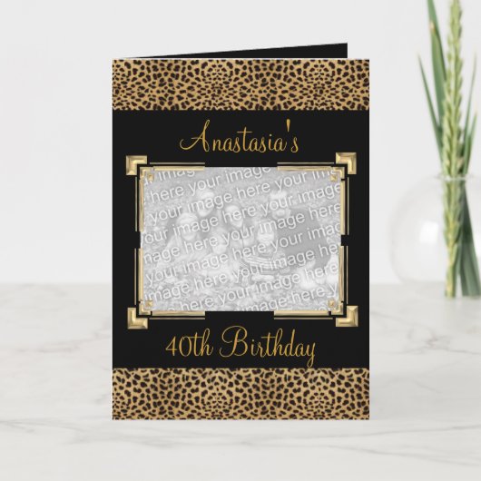 Carte de vœux événement photo impression d'animal (Devant)