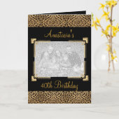 Carte de vœux événement photo impression d'animal (Fleur jaune)