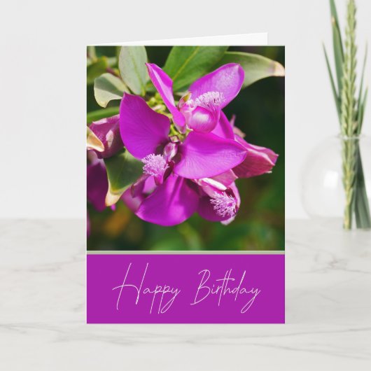 Carte de voeux Exototo Floral Anniversaire (Devant)
