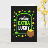 Carte de vœux Extra Chanceux (Fleur jaune)